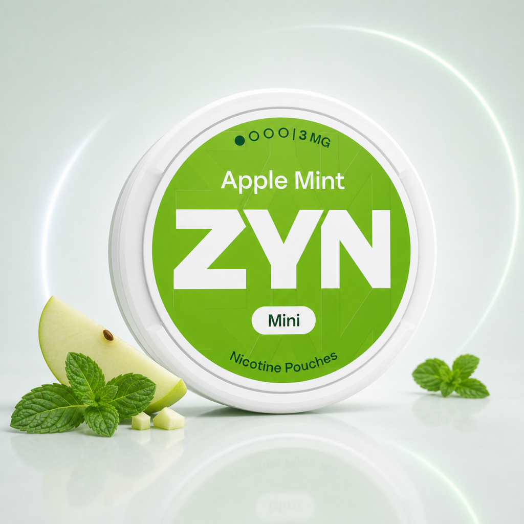 ZYN Apple Mint Mini 3mg — 3mg nicotine per pouch, mini format, 20 pouches