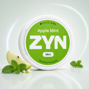 ZYN Apple Mint Mini 3mg — 3mg nicotine per pouch, mini format, 20 pouches
