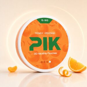 PIK Tangy Orange 16mg Nicotine Pouches — 16mg nicotine per pouch, slim format, 20 pouches