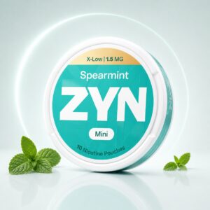 ZYN Spearmint 1.5mg Nicotine Pouches — 1.5mg nicotine per pouch, mini format, 10 pouches