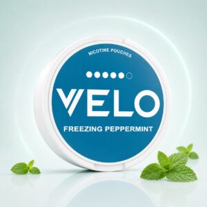 Velo Freezing Peppermint 14mg Nicotine Pouches — 14mg nicotine per pouch, slim format, 20 pouches