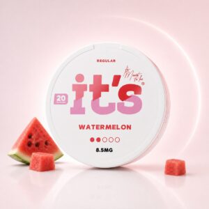 it's Watermelon 8.5mg Nicotine Pouches — 8.5mg nicotine per pouch, slim format, 20 pouches