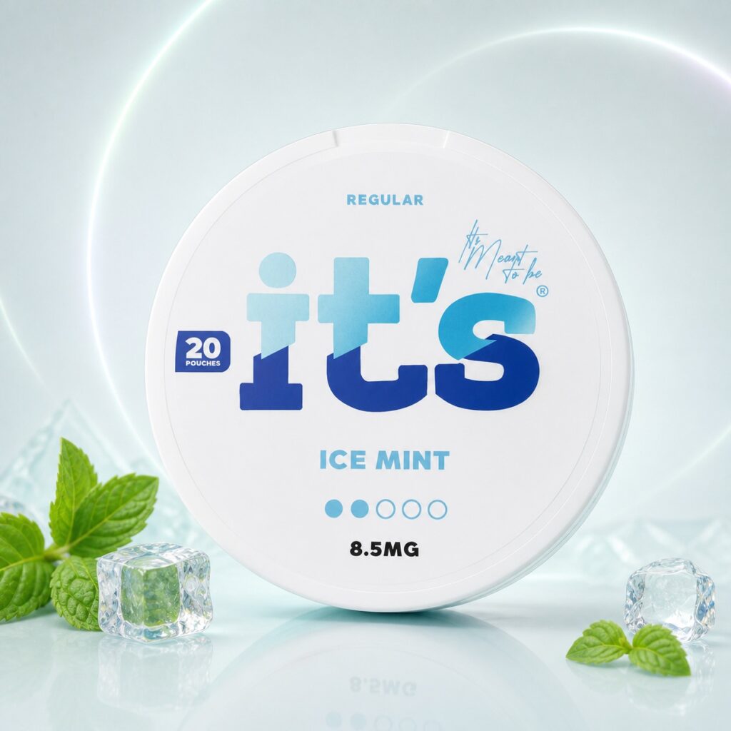 it's Ice Mint 8.5mg Nicotine Pouches — 8.5mg nicotine per pouch, slim format, 20 pouches