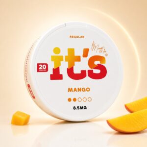 it's Mango 8.5mg Nicotine Pouches — 8.5mg nicotine per pouch, slim format, 20 pouches