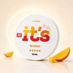 it's Mango 20mg Nicotine Pouches — 20mg nicotine per pouch, slim format, 20 pouches