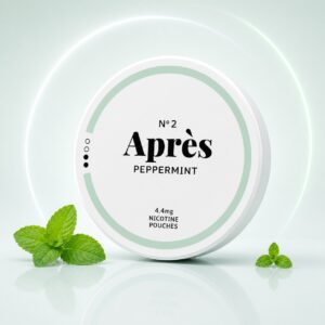 Apres Mint 4.4mg Nicotine Pouches — 4.4mg nicotine per pouch, slim format, 20 pouches