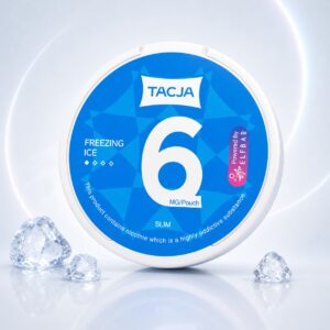 TACJA Freezing Ice 6mg Nicotine Pouches — 6mg nicotine per pouch, slim format, 20 pouches