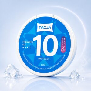 TACJA Freezing Ice 10mg Nicotine Pouches — 10mg nicotine per pouch, slim format, 20 pouches