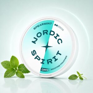 Nordic Spirit Spearmint 9mg Nicotine Pouches — 9mg nicotine per pouch, slim format, 20 pouches