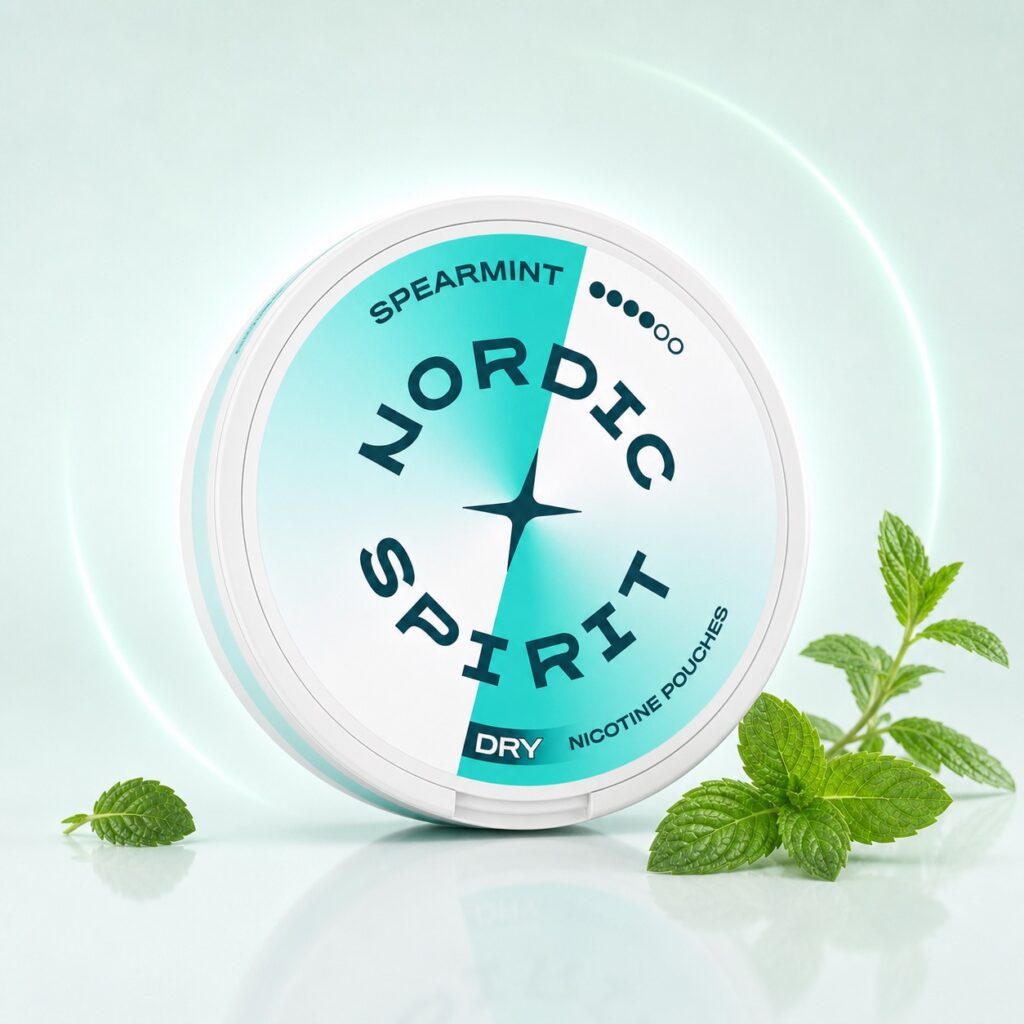 Nordic Spirit Spearmint 11mg Nicotine Pouches — 11mg nicotine per pouch, slim format, 20 pouches