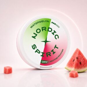 Nordic Spirit Watermelon 9mg Nicotine Pouches — 9mg nicotine per pouch, slim format, 20 pouches