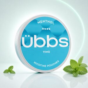 UBBS Menthol 11mg Nicotine Pouches — 11mg nicotine per pouch, slim format, 20 pouches