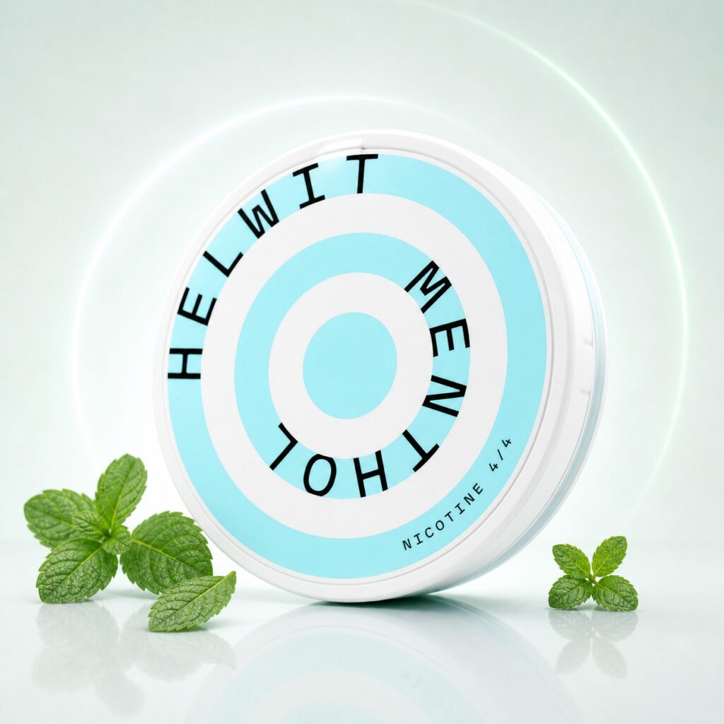 Helwit Menthol 6mg Nicotine Pouches — 6mg nicotine per pouch, slim format, 20 pouches