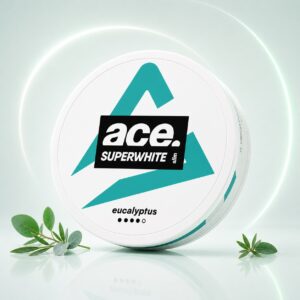 Ace Eucalyptus 9.6mg Nicotine Pouches — 9.6mg nicotine per pouch, slim format, 20 pouches