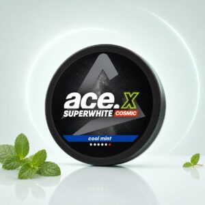 Ace X Cosmic Cool Mint 11.6mg Nicotine Pouches — 11.6mg nicotine per pouch, slim format, 20 pouches