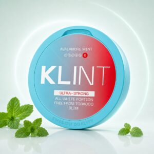 Klint Avalanche Mint 17.5mg Nicotine Pouches — 17.5mg nicotine per pouch, slim format, 20 pouches