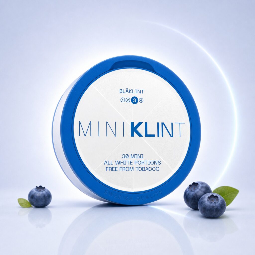Klint Blaklint 8.4mg Nicotine Pouches — 8.4mg nicotine per pouch, mini format, 30 pouches