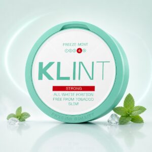 Klint Freeze Mint 11.2mg Nicotine Pouches — 11.2mg nicotine per pouch, slim format, 20 pouches