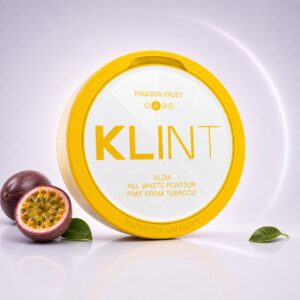 Klint Passionfruit 5.6mg Nicotine Pouches — 5.6mg nicotine per pouch, slim format, 20 pouches