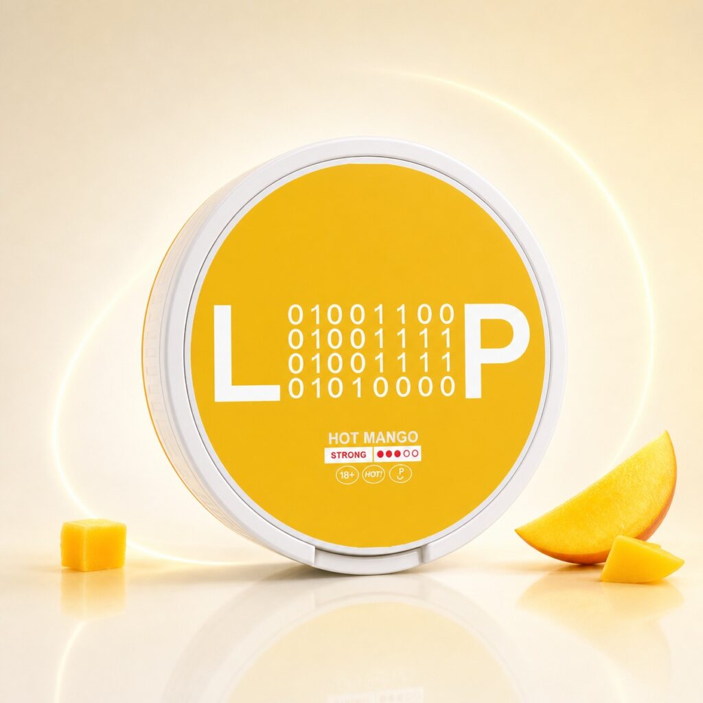 Loop Hot Mango 8.9mg Nicotine Pouches — 8.9mg nicotine per pouch, slim format, 20 pouches