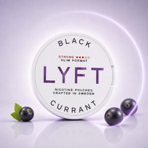 Lyft Black Currant 9.8mg Nicotine Pouches — 9.8mg nicotine per pouch, slim format, 20 pouches