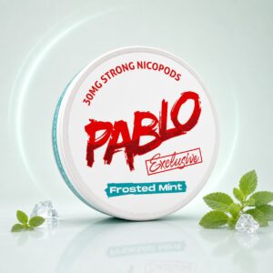 Pablo Frosted Mint 30mg Nicotine Pouches — 30mg nicotine per pouch, slim format, 20 pouches