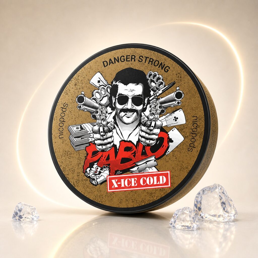 Pablo X-Ice Cold 24mg Nicotine Pouches — 24mg nicotine per pouch, slim format, 20 pouches
