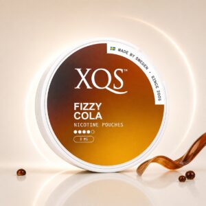 XQS Fizzy Cola 8mg Nicotine Pouches — 8mg nicotine per pouch, slim format, 20 pouches