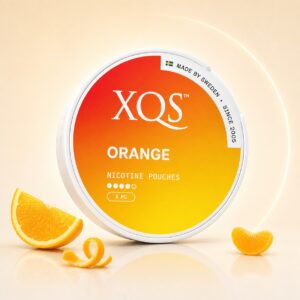 XQS Orange Apple 8mg Nicotine Pouches — 8mg nicotine per pouch, slim format, 20 pouches