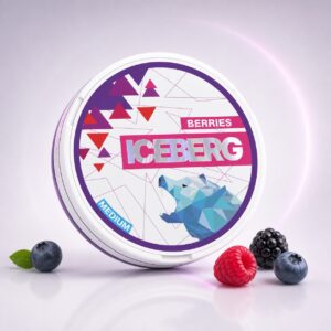 Iceberg Berries 12mg Nicotine Pouches — 12mg nicotine per pouch, slim format, 20 pouches