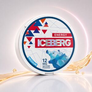 Iceberg Energy 12mg Nicotine Pouches — 12mg nicotine per pouch, slim format, 20 pouches