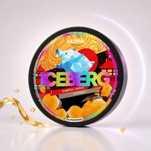 Iceberg Energy Mango 40mg Nicotine Pouches — 40mg nicotine per pouch, slim format, 30 pouches