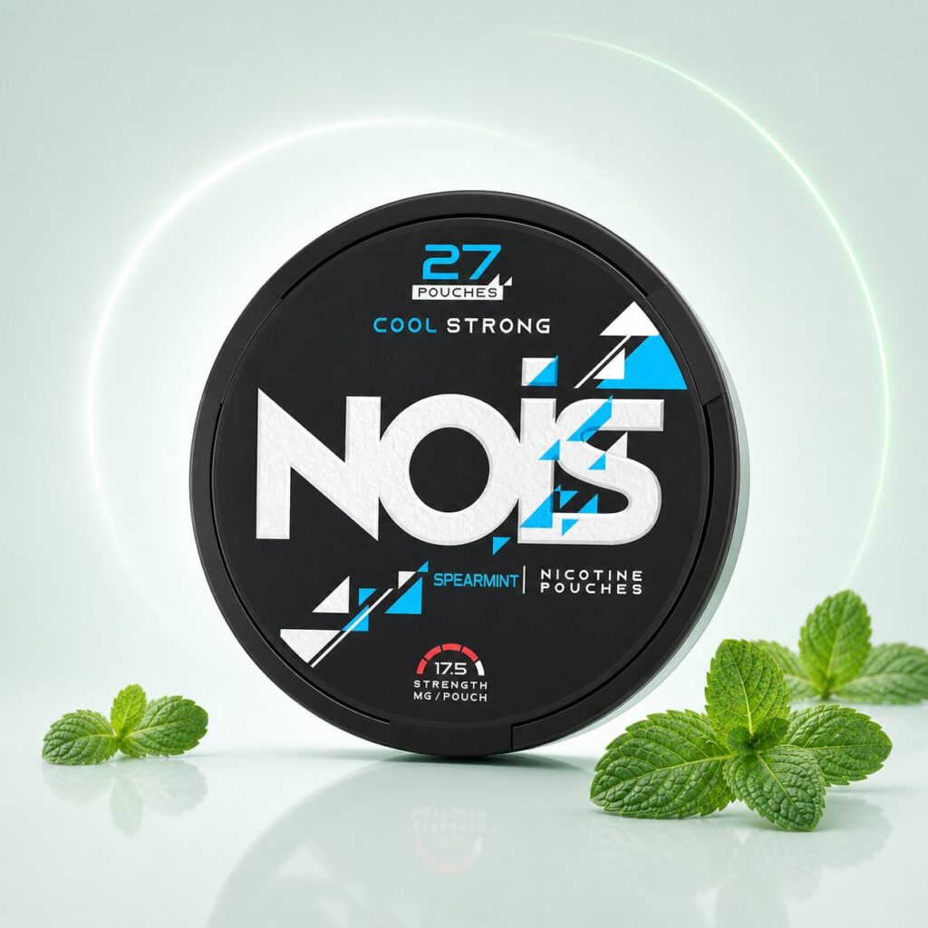 Nois Cool Strong 17.5mg Nicotine Pouches — 17.5mg nicotine per pouch, slim format, 27 pouches