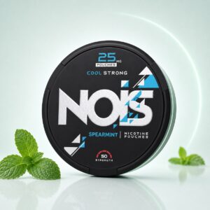 Nois Cool Strong 25mg Nicotine Pouches — 25mg nicotine per pouch, slim format, 27 pouches