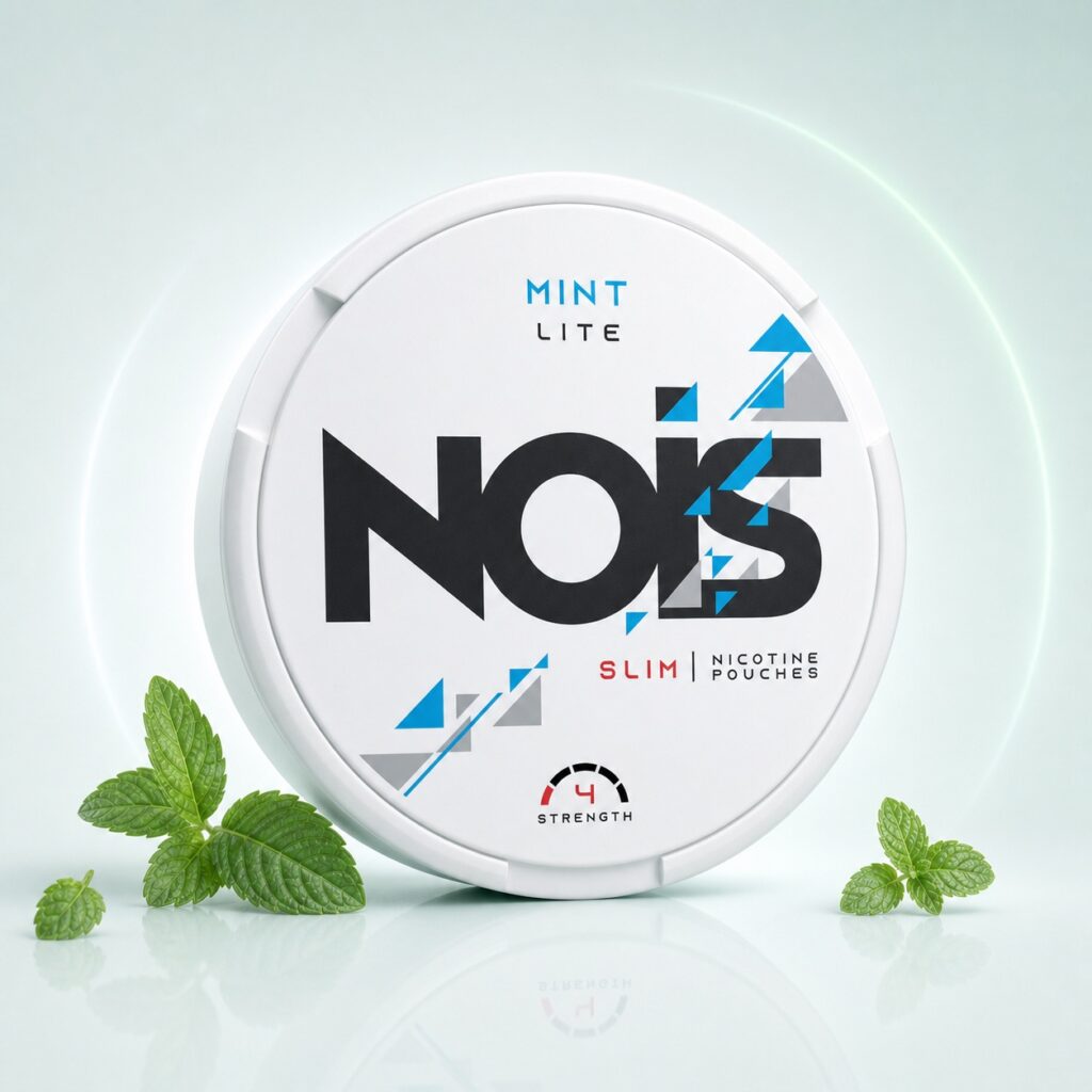 Nois Mint Lite 4mg Nicotine Pouches — 4mg nicotine per pouch, slim format, 22 pouches