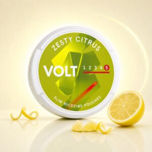 Volt Zesty Citrus 9.5mg Nicotine Pouches — 9.5mg nicotine per pouch, slim format, 21 pouches