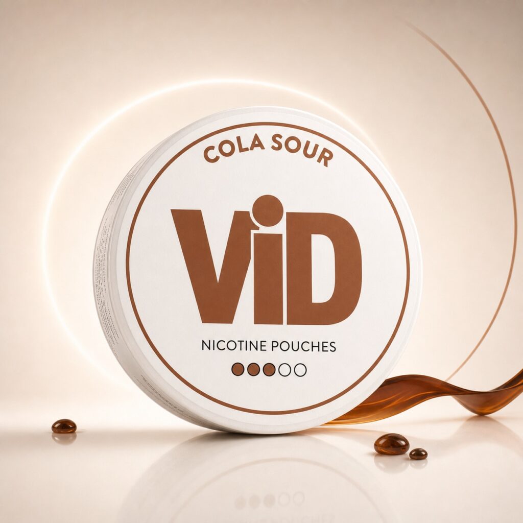ViD Cola Sour 6mg Nicotine Pouches — 6mg nicotine per pouch, slim format, 20 pouches