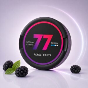 77 Forest Fruits 10.4mg Nicotine Pouches — 10.4mg nicotine per pouch, slim format, 20 pouches
