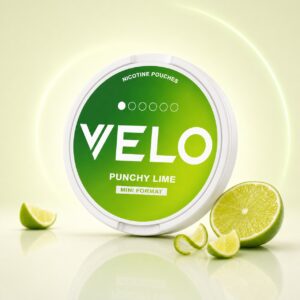 Velo Punchy Lime 4mg Nicotine Pouches — 4mg nicotine per pouch, mini format, 20 pouches