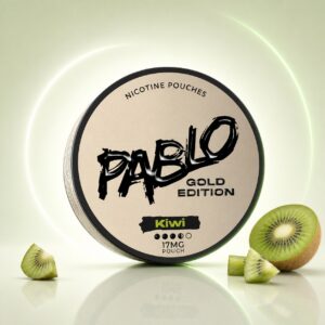 Pablo Kiwi 17mg Nicotine Pouches — 17mg nicotine per pouch, slim format, 20 pouches