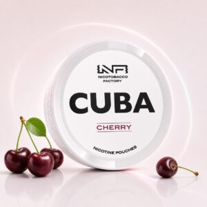 Cuba Cherry 10.4mg Nicotine Pouches — 10.4mg nicotine per pouch, slim format, 20 pouches