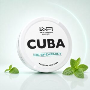 Cuba Ice Spearmint 16mg Nicotine Pouches — 16mg nicotine per pouch, slim format, 20 pouches