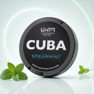 Cuba Ice Spearmint 43mg Nicotine Pouches — 43mg nicotine per pouch, slim format, 20 pouches