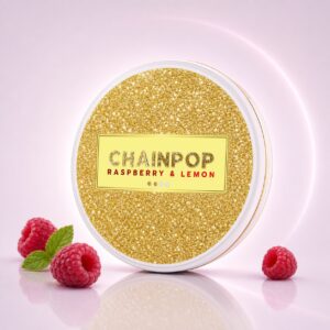Chainpop Raspberry & Lemon 5mg Nicotine Pouches — 5mg nicotine per pouch, slim format, 20 pouches