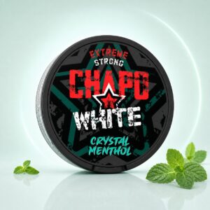 Chapo Crystal Menthol 10.4mg Nicotine Pouches — 10.4mg nicotine per pouch, slim format, 30 pouches