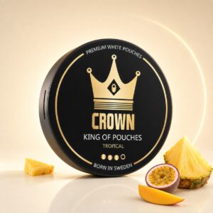 Crown Tropical 9mg Nicotine Pouches — 9mg nicotine per pouch, slim format, 20 pouches
