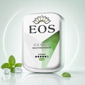 Eos Ice Mint 15mg Nicotine Pouches — 15mg nicotine per pouch, slim format, 20 pouches