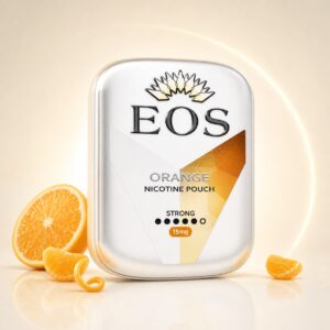 Eos Orange 15mg Nicotine Pouches — 15mg nicotine per pouch, slim format, 20 pouches