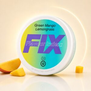 Fix Green Mango Lemongrass 11.5mg Nicotine Pouches — 11.5mg nicotine per pouch, slim format, 20 pouches