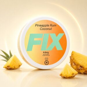 Fix Pineapple Rum Coconut 9.8mg Nicotine Pouches — 9.8mg nicotine per pouch, slim format, 20 pouches
